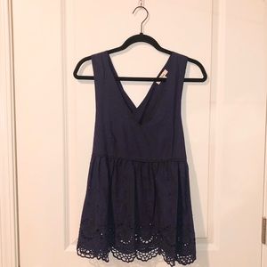 Anthropologie Meleri eyelet tank